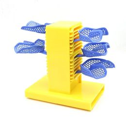 new 2024 Dental Tooth Tray Bracket Rack Place The Shelf 14 Floors 4 Colours Plastic Dental Tools Taking An Oral Impression Pallet Rack- for -