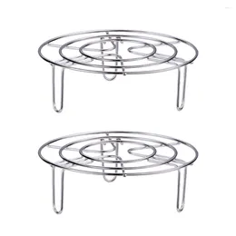 Double Boilers Tray Kitchen Tool Round Steamer Rack Trivet Heavy Duty Stand Heating Supplies Pot Pan Stainless Steel Durable Tall Wire