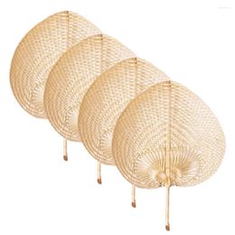 Decorative Figurines 4 Pcs Bamboo Fan Wedding Decorations For Ceremony Chinese Summer Fans Lightweight