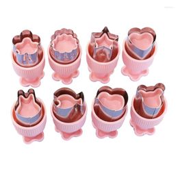 Baking Tools 8 Pcs Flower Embossed Wonton Baby Hand Cookie Moulds Pocket Pie Press Mould Fall Maker Dough For