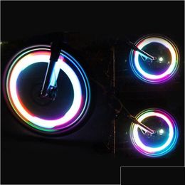 Luzes decorativas bicicleta led bicicleta falou acessórios de luz à prova d 'água flash lâmpada brilhante bb ciclismo roda pneu iluminação gota entrega a otql7