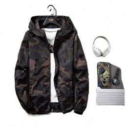 camoue Lightweight Jackets Men Hooded Slim Fit Lg Sleeve Zipper Coat Army Tactical Military Jackets Men Clothing 2021 H1X8#