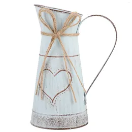 Vases Chic Heart Shaped Flower Arrangement Vintage Decor Rustic Centrepieces For Tables Iron Bouquet Vase