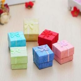 4 4 3 cm assorted 120 PCS lot Jewellery gift box Packaging for Ring Earrings Gift Box Packing box 120pcs lot213C