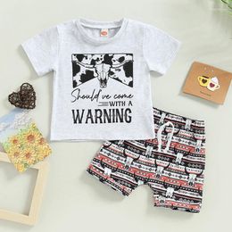 Clothing Sets Baby Boys Girl Summer Clothes Patchwork Short Sleeve Tee Shirts Top With Loose Shorts Infant Two Piece Outfits