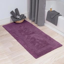 Carpets And Machine Washable Rug Carpet 100 Percent Cotton 24x60 Long Bathroom Runner- Reversible Absorbent Door Mat Soft