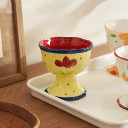 Mugs Fruit Wine Goblet Household Delicate Ceramics Drinkware Kitchen Simple Light Luxury Living Room