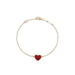 lucky clover heart bracelet brand letter-V cleef tennis chain charm bracelets mens designer jewelry for women party Christmas Pres286p