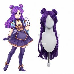 uwowo League of Legends/LOL Fanart KDA Kaisa Maid Cosplay Wig Lg Purple Hair w8iq#