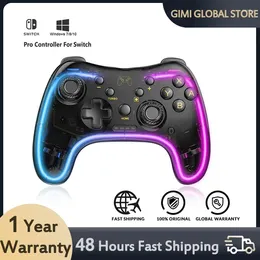 Game Controllers Wireless Switch Pro Controller 2024 By APP Compatible Lite OLED Adjustable LED