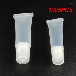 Storage Bottles 1/3/5PCS 10ml Lip Gloss Tubes Soft Makeup Squeeze Sub-bottling Clear Plastic Tube Container Tools