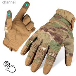 Tactical Gloves Outdoor special forces camouflage breathable tactical gloves protective lightweight motorcycle touch screen full finger YQ240328