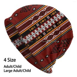 Berets Traditional Ornament ( Levant ) Beanies Knit Hat Syria Pattern Red Middle East Arabian Brimless