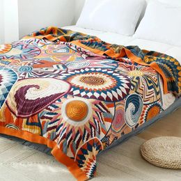 Blankets Muslin Cotton Home Blanket For Bed Linen Summer Bedding Coverlet Kid Bedspread Double King Size Sofa Cover All Seasons Universal