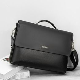 Men Briefcase Leather Laptop Handbag Casual Laptop Travel bags luxury handbags men bags designer soft leather bag bag1302O