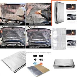 Upgrade New 1.4*1M Car Hood Engine Firewall Heat Sound Insulation Shield Mat High-fiber Aluminium Foil Sticker Car-styling