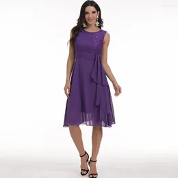 Party Dresses Lovely Short Purple Prom A Line Knee Length Soft Lace Chiffon Wedding Gowns Wholesale Vestido De Festa