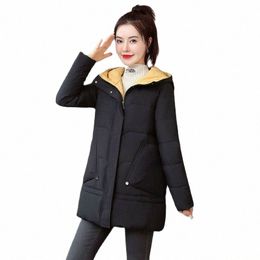 women Winter Coat Jacket Warm Down Cott Parkas 2021New Female Mid-length Hooded Coat Ladies Fi Down Cott Jacket C1472 40qr#