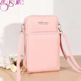 Bag Gusure Mini Crossbody Shoulder Bags Women Multi-functional Touchable Cell Phone Pocket Card Purse Female Small Messenger Pouch