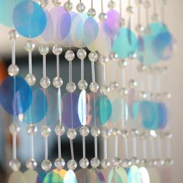 Shutters Colourful Acrylic Crystal Bead Curtain Home Decoration Festival Wedding Christmas New Year 2021 Decor Sequin Curtain