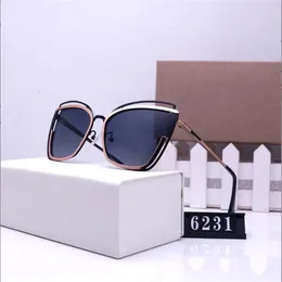 Sunglasses Style Cat-eye Metal For Women Summer Sunshade Discoloration Glasses