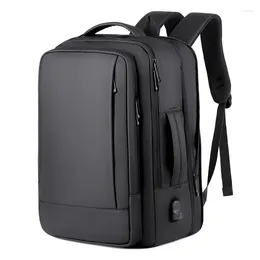 Backpack Travel Men Waterproof Expandable USB Bag 15.6 Inch Laptop Fashion Business Bacpack Large Capacity Male Mochila