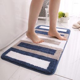 Carpets Modern Home Decor Carpet 2024 Thick Flocking Bathroom Bathtub Absorbent Foot Mat Kitchen Anti-skid Floor Protection Rugs