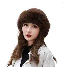 Berets Thick Warm Hat For Women Winter Stylish Women's Hats Fashionable Solid Colour Elegant Warmth Cold Autumn