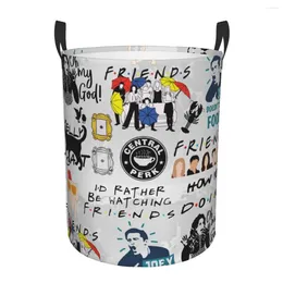 Laundry Bags Funny Friends Collage Basket Collapsible Large Clothing Storage Bin TV Show Baby Hamper