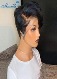 Pixie Cut Wig 13x4 Straight Bob Lace Front Wigs 150 Moxika Short Human Hair Wig Remy Brazilian Bob Wigs Lace Front4137911