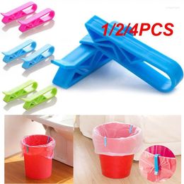 Kitchen Storage 1/2/4PCS Trash Bag Fixed Clip Food Seal Garbage Can Waste Bin Lock Holder Clips Slip-Proof Plastic Sealing