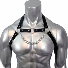 fetish Men Sexual Chest Leather Harn Belts Adjustable BDSM Gay Body Bdage Harn Strap Rave Gay Clothing for Adult Sex l8nQ#
