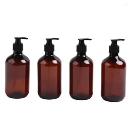 Liquid Soap Dispenser 4pc 500ml Bathroom Bottle Shampoo Shower Gel Press Type Refillable Empty Hand Pump