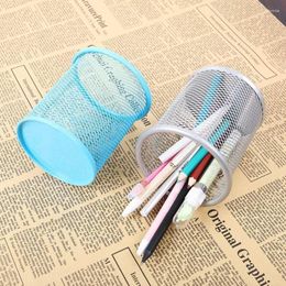 Storage Bottles Creative Metal Pen Pencil Pot Holder Office Desktop Organizer Box Makeup Brush Cute Desk Accessories School Supplies