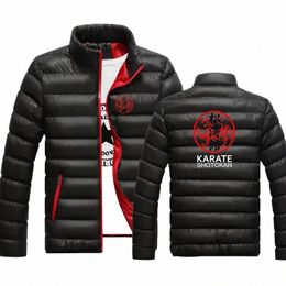 shotokan Karate 2022 Men's New Winter Stand Collar Cott Jacket Zipper Hoodies Parker Cott Jacket Warm Fiable Coats Tops U5d4#