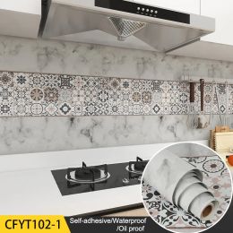 Stickers Kitchen Stove Oilproof Sticker Waterproof High Temperature Resistant Wallpapers Kitchen Decoration Self Adhesive Contact Paper