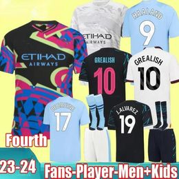 2023 2024 25 DE BRUYNE HAALAND Soccer Jerseys FODEN GREALISH MAHREZ Mans Cities Football Shirt BERNARDO PHILLIPS RODRIGO 23 24 4Th YTIC NAM Man Kids New Year FON