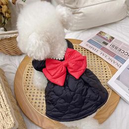 Dog Apparel Pet Clothes Small Cat Elegant Bow Down Dress Supplies For Dogs