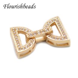 Components 15x20mm Geometry DIY Fastener Clasps Hooks CZ Beads Paved Connector Clasp Handmde Jewelry Finding Accessories