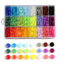 Jackets 12mm Round Plastic Snap Button Rainbow Colour Diy Sewing Poppers Fastener Press Button for Baby Clothing Bibs Sewing Accessories