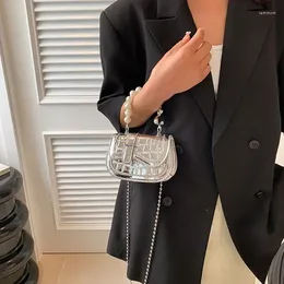 Evening Bags Women Bag Luxury Chains Pearl Alligator Fashion MINI Shoulder Purses And Handbags Crossbody Euro-America Style