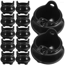 Storage Bottles 12 Pcs Miniature Cauldron Toys Party Decor Prop Coffee Cup House Ornaments Halloween Plastic