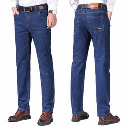 Jeans da uomo elasticizzati autunno e inverno Pantaloni stile denim Lg dritti e versatili da uomo c5qm #