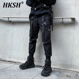 Men's Pants HKSH Spring And Summer Tide Dark Casual Cargo Functional Safari Style Leggings National Fashion Overalls HK0663