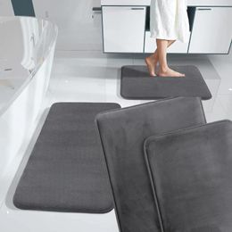 Bath Mats Memory Foam Bathroom Absorbent Rug Non Slip Soft Floors Carpet For Shower Bathtub Bedroom Living Room Home Decor