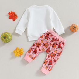 Clothing Sets Caoirhny Baby Girl 2Pcs Fall Outfits Long Sleeve Cartoon Print Sweatshirt Trousers Set Toddler Clothes