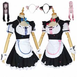 game Nekopara Cosplay Chocola Vanilla Maid Dr Costume Cosplay Costume hairpin Tails Headwear Women Cat Neko Girl NEKOPARA 70Am#