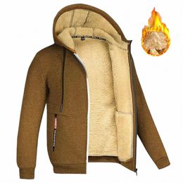 male Autumn And Winter Warm Jacket Fi Casual Soild Colour Lg Sleeve Pocket Hooded Cott Coat Lg Jacket with Hood Men P98n#