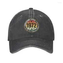 Ball Caps Fashion Cotton Awesome Since 1972 Limited Edition Baseball Cap Men Women Adjustable 50th Birthday Dad Hat Sports