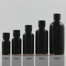 Storage Bottles 10ml 15ml 30ml 50ml 100ml Natural Black Glass Bottle With Alumunum Lid For Lotion/Perfume/Oli/Moisturizer/Facial Water